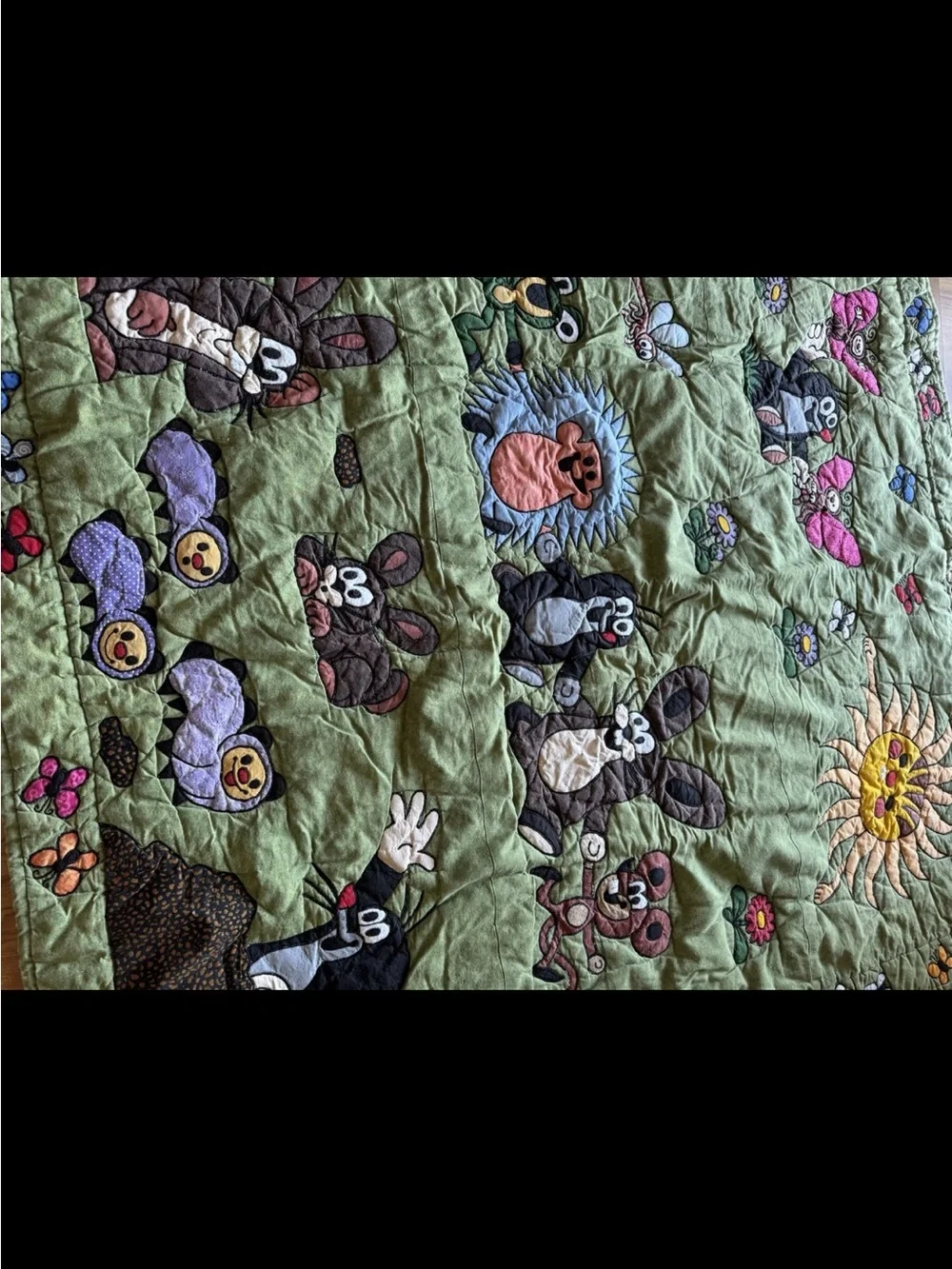 Handmade The little Mole Krtek / Krteček quilt